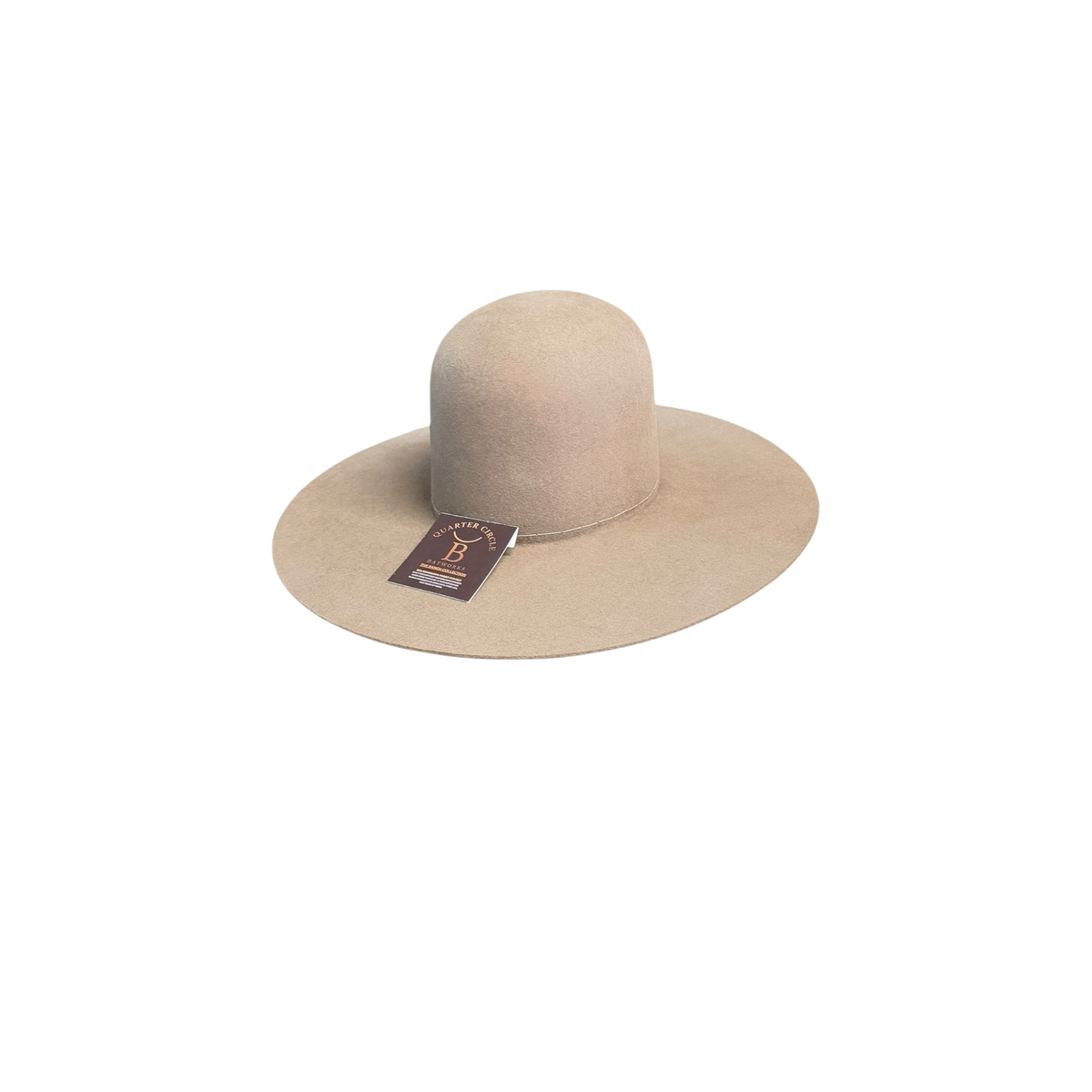 QCB Open Crown 50/50 Beaver Blend Felt Hat Pecan