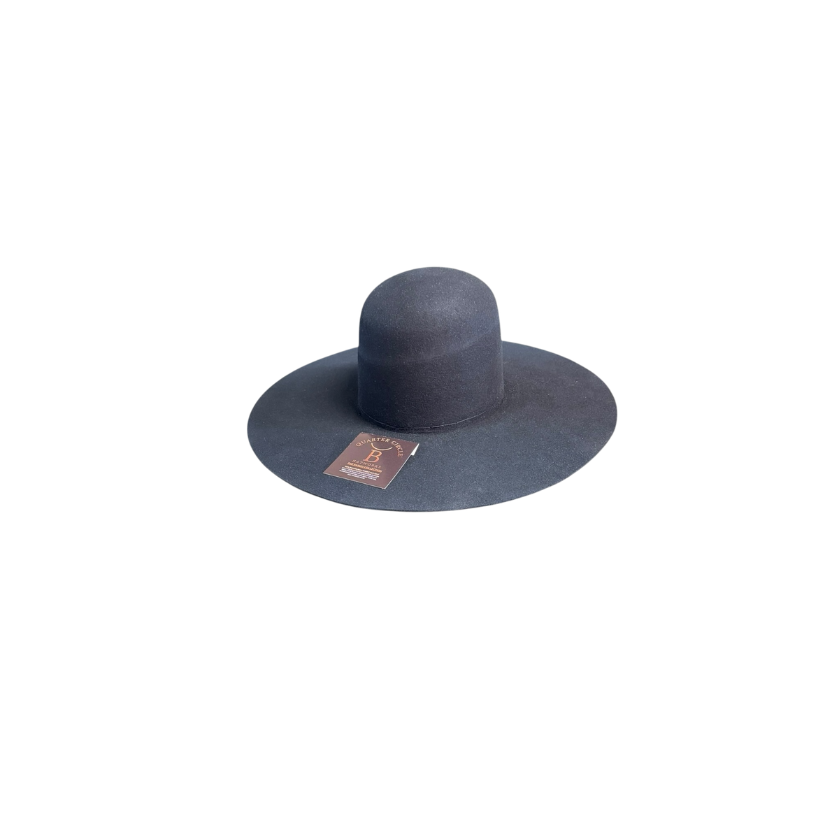 QCB Open Crown 50/50 Beaver Blend Felt Hat Black