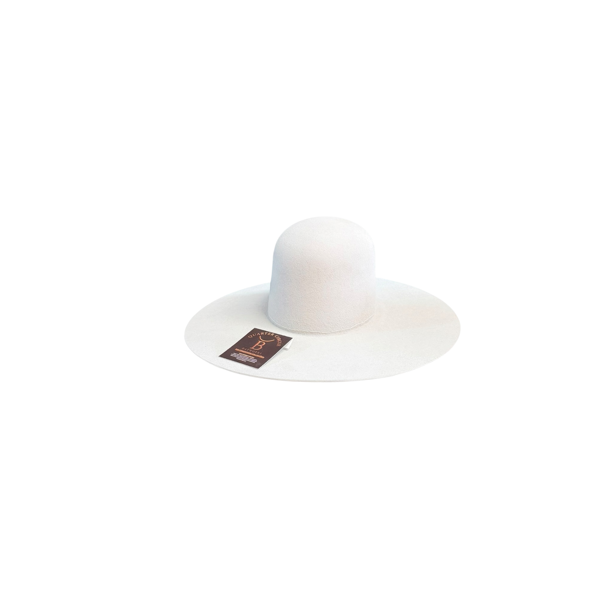 QCB Open Crown Rabbit Felt Hat Silverbelly