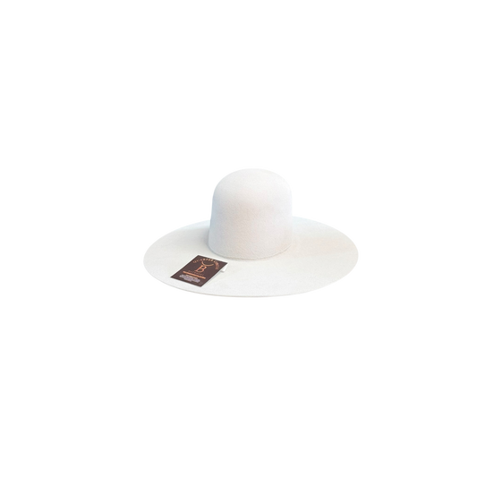 QCB Open Crown Rabbit Felt Hat Silverbelly