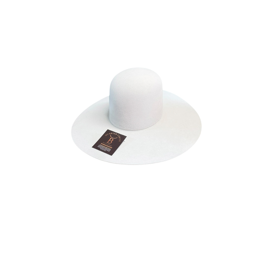 QCB Open Crown 50/50 Beaver Blend Felt Hat Silverbelly